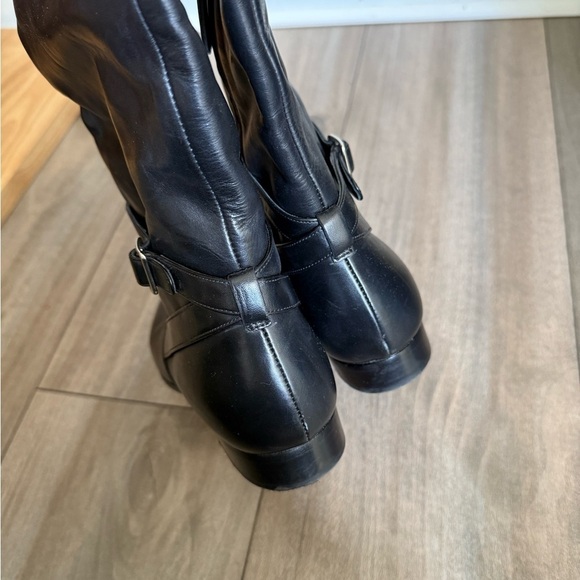 Prada women’s genuine leather riding boots black size 35 made in Italy - Picture 4 of 6